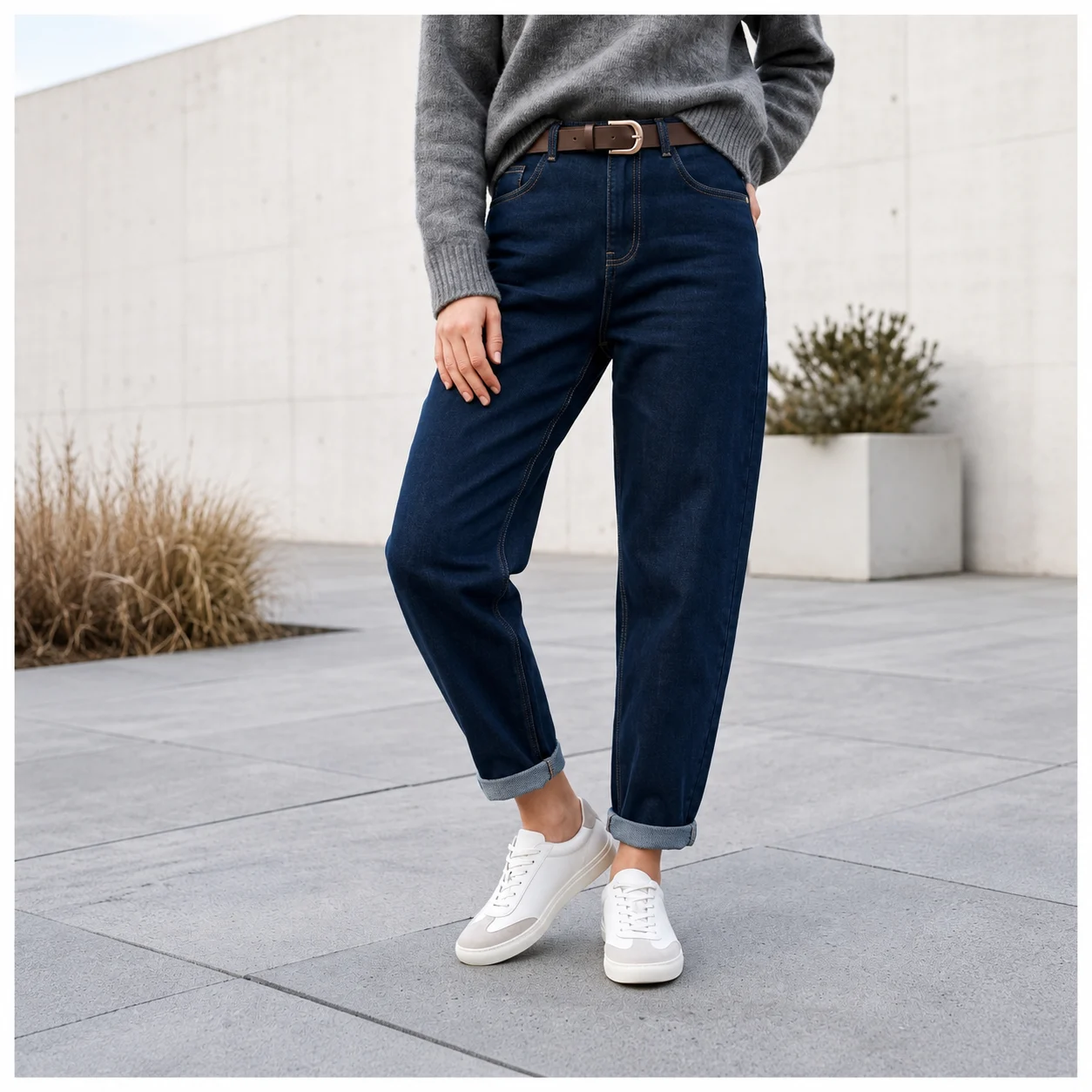 Jean Mom Fit VOGGO brut - brut - 44