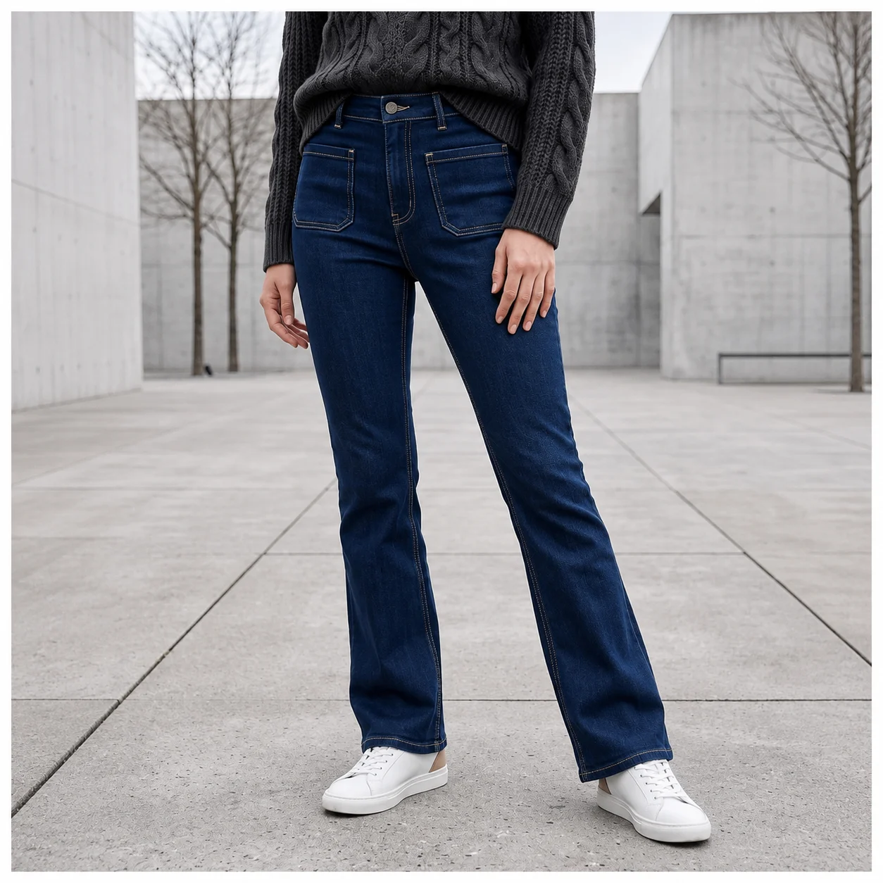 Jean Bootcut à poches plaquées - VOGGO