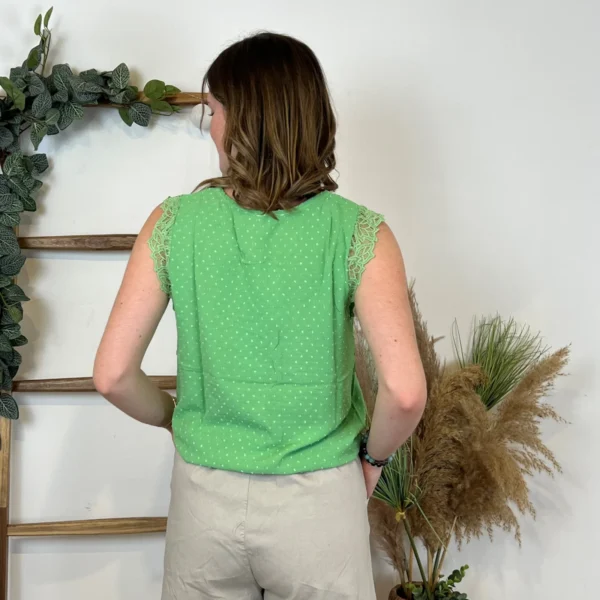 N671- Robe Melya Haut smocké (T34/T40) - vert-bresil - 42