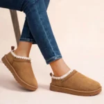 Sabots fourrés femme en suédine - camel - 41