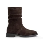 Bottines souples femme effet suédine T36-41 - marron - 41