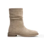 Bottines souples femme effet suédine T36-41 - beige - 41