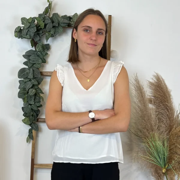 N087- Blouse unie By One (T36-T38) - blanc - 38