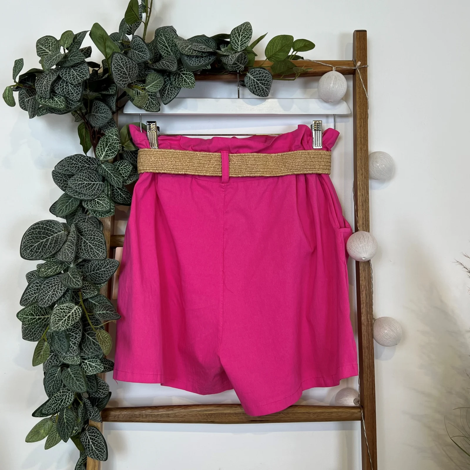 Short avec ceinture - fuchsia-fuchsia - taille-unique