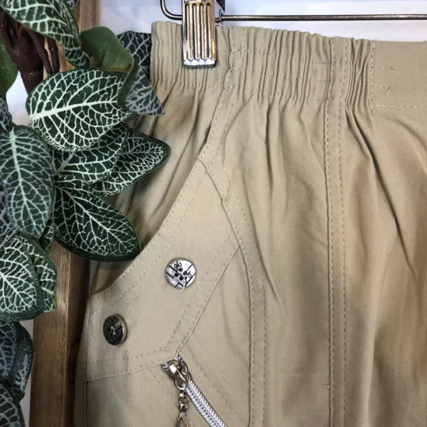 T581- Pantacourt stretch uni JST (T38-T52) - beige - 58