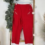 Pantacourt stretch confort T38-T52 - rouge - taille-unique-grande-taille