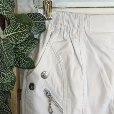 T581- Pantacourt stretch uni JST (T38-T52) - blanc - 58