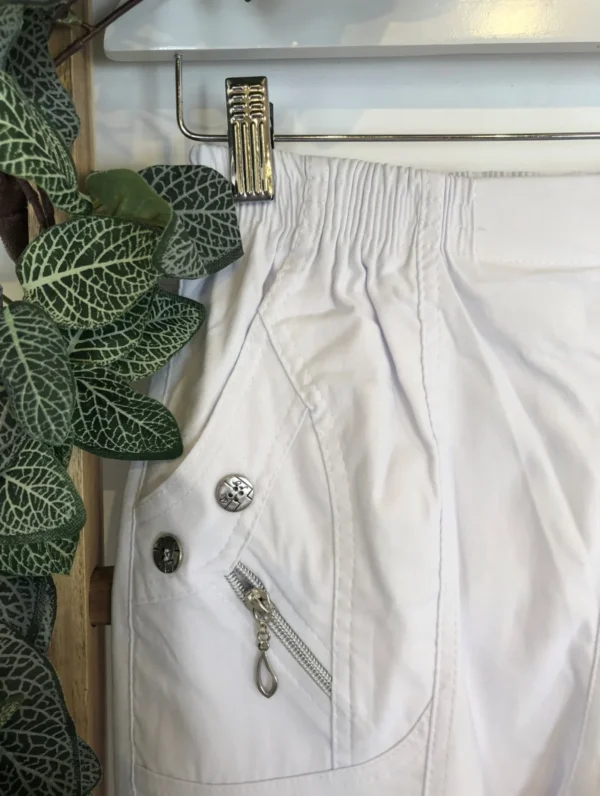 T581- Pantacourt stretch uni JST (T38-T52) - blanc - 58