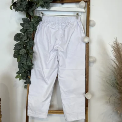 T581- Pantacourt stretch uni JST (T38-T52) - blanc - 58