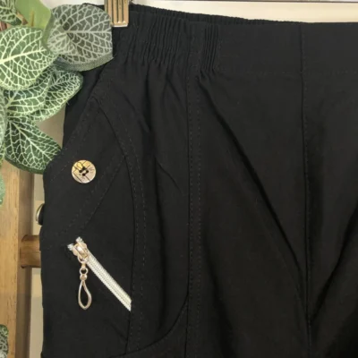 T581- Pantacourt stretch uni JST (T38-T52) - noir - 58