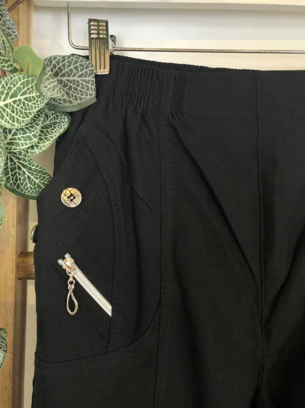 T581- Pantacourt stretch uni JST (T38-T52) - noir - 58