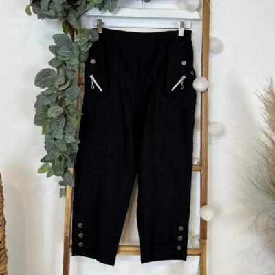 T581- Pantacourt stretch uni JST (T38-T52) - noir - 58