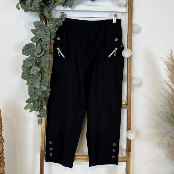 T581- Pantacourt stretch uni JST (T38-T52) - noir - 58