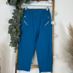 Pantacourt stretch confort T38-T52 - bleu-canard - 54