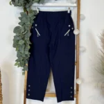Pantacourt stretch confort T38-T52 - marine - 58