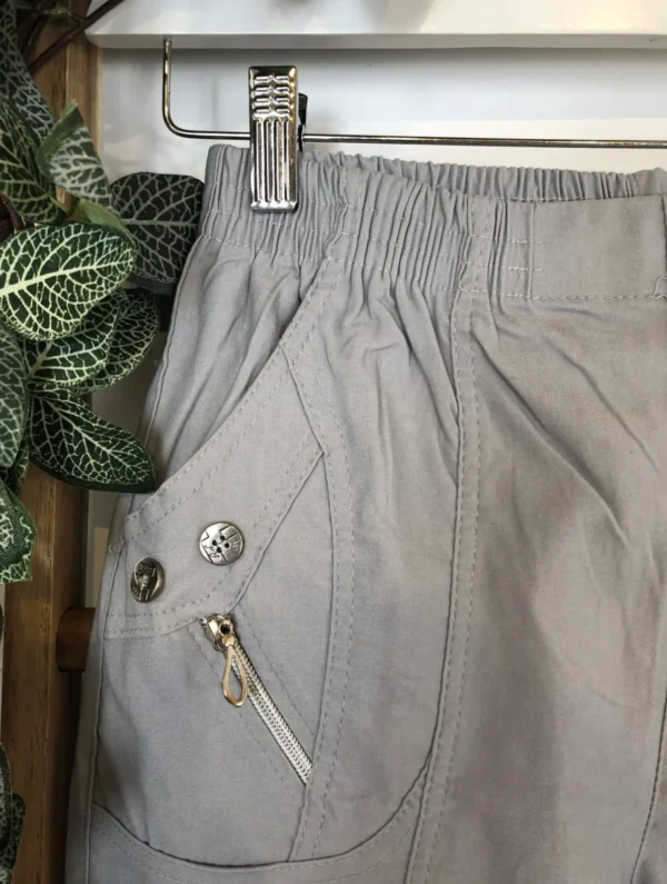 T581- Pantacourt stretch uni JST (T38-T52) - gris - 58