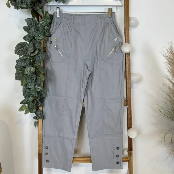 T581- Pantacourt stretch uni JST (T38-T52) - gris - 58