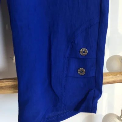 T552- Pantacourt Leger uni JST (T38-T52) - bleu-royal - 58