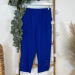 Pantacourt léger uni JST T38-T52 - bleu-royal - 58