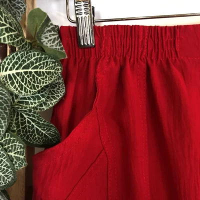 T552- Pantacourt Leger uni JST (T38-T52) - rouge - 58