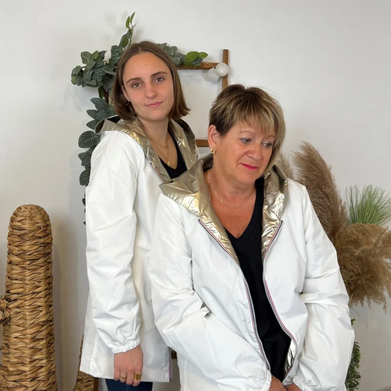 K853- Imper réversible (T36-T50) - blanc-dore - 50