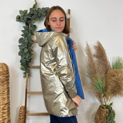 K853- Imper réversible (T36-T50) - bleu-ciel - 44