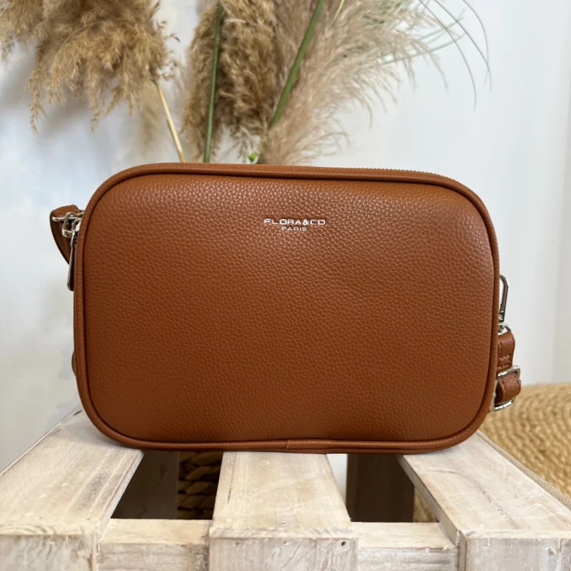 Sac Medium 3 zips femme Flora & Co - camel - sans-taille