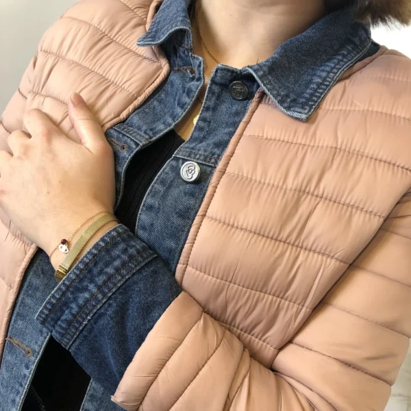 M252- Doudoune (36-T42) - rose-poudre - 44