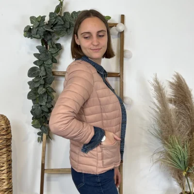 M252- Doudoune (36-T42) - rose-poudre - 44