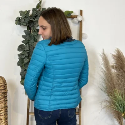 M252- Doudoune (36-T42) - bleu-turquoise - 44