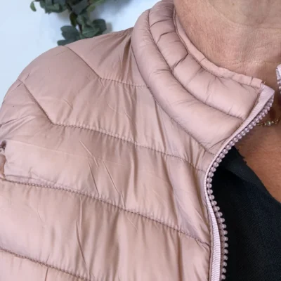M263- Doudoune sans manche (T42-T50) - rose-pale - 50