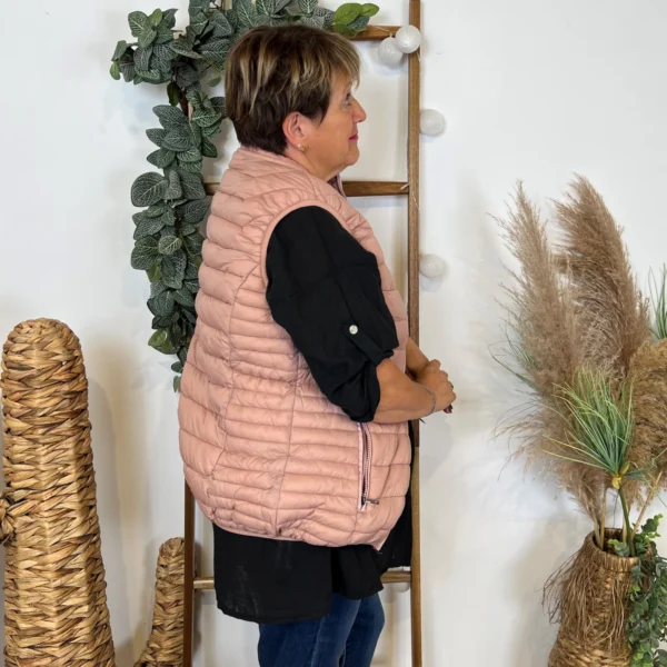 M263- Doudoune sans manche (T42-T50) - rose-pale - 50