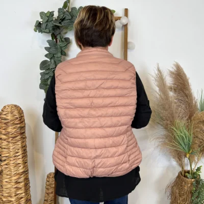 M263- Doudoune sans manche (T42-T50) - rose-pale - 50