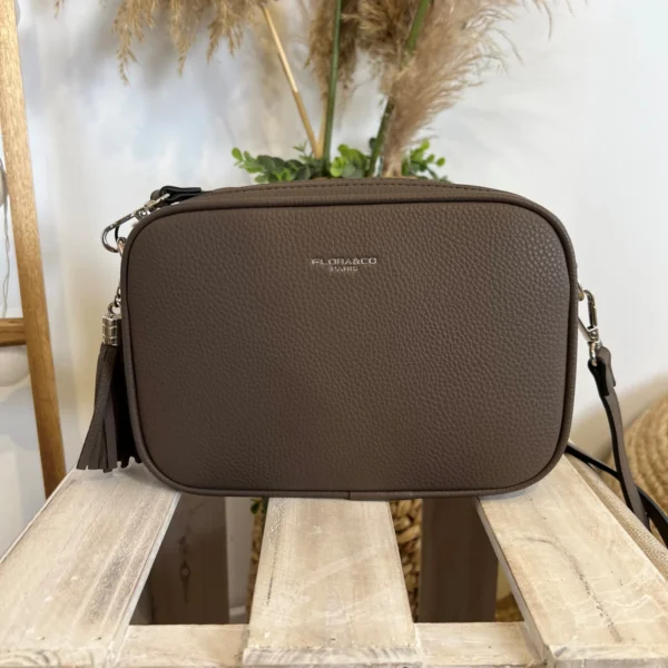 P428- Sac Flora&Co 2 Zips - taupe - taille-unique