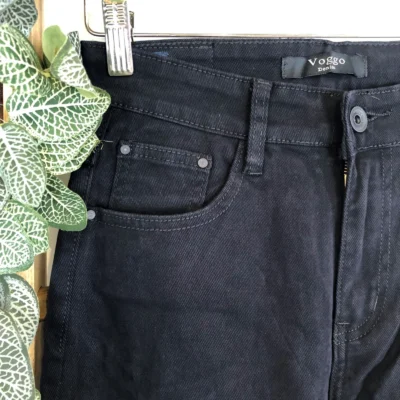 W130- Jean Flare Voggo T36-T44 - noir - 44