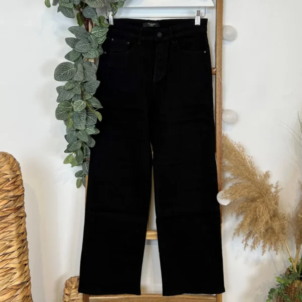 W130- Jean Flare Voggo T36-T44 - noir - 44