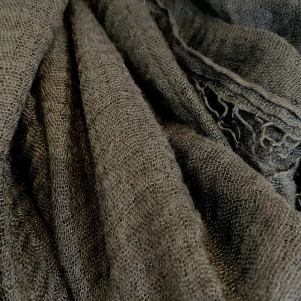 Y510– Foulard uni froissé - noir - sans-taille