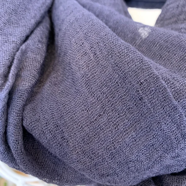 Y510– Foulard uni froissé - marine - sans-taille