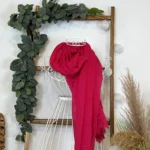 Foulard chèche uni froissé femme – Petit prix 4€ - fuchsia - sans-taille