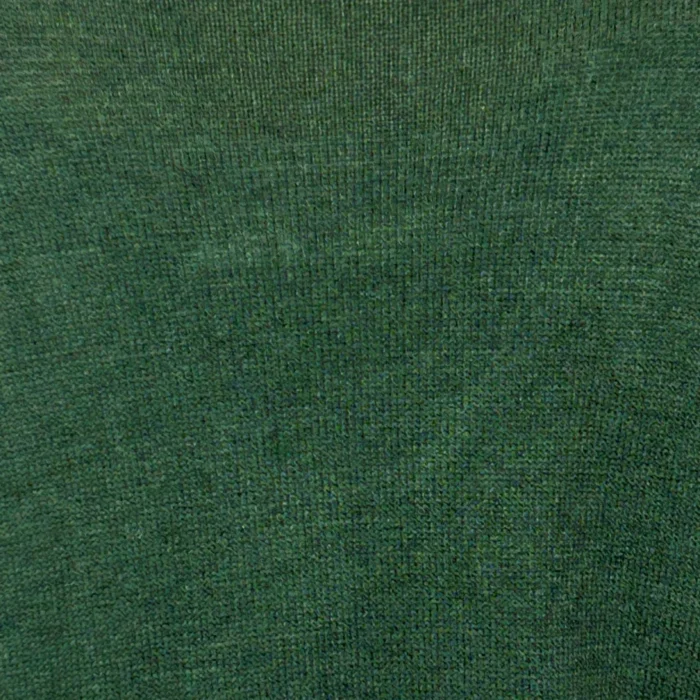 Pull femme maille fine col V « Tendance » - vert-sapin - taille-unique