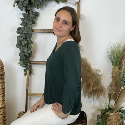 k984- Pull léger Emporium (Tu) - vert-sapin - taille-unique