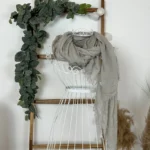 Foulard chèche uni froissé femme – Petit prix 4€ - gris - sans-taille