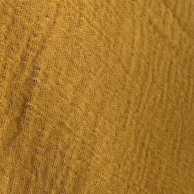 Y510– Foulard uni froissé - moutarde - sans-taille