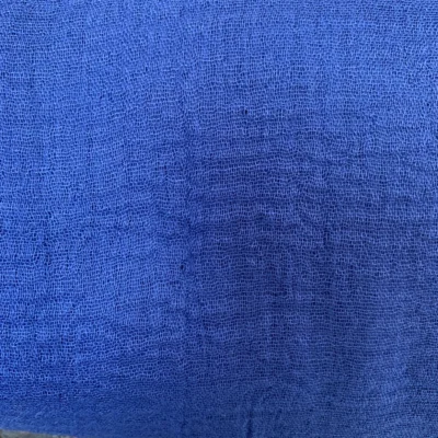 Y510– Foulard uni froissé - bleu-royal - sans-taille