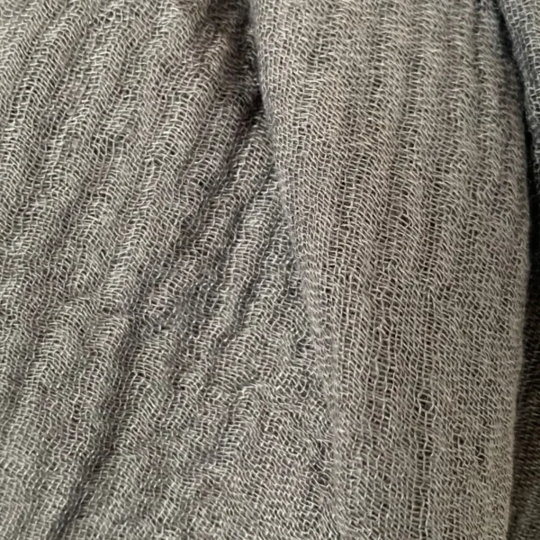 Y510– Foulard uni froissé - gris - sans-taille