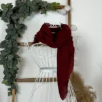 Foulard chèche uni froissé femme – Petit prix 4€ - bordeaux - sans-taille