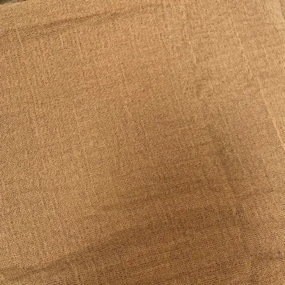 Y510– Foulard uni froissé - camel - sans-taille