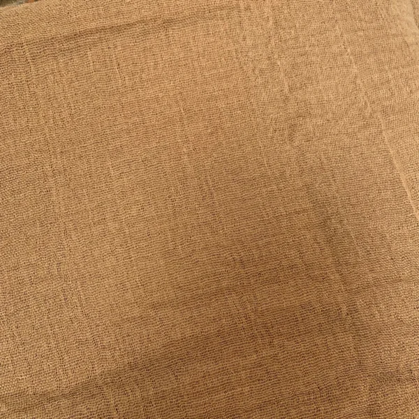 Y510– Foulard uni froissé - camel - sans-taille