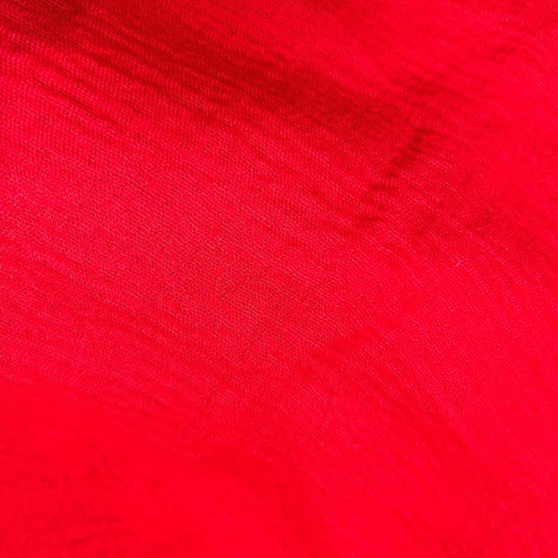 Foulard uni froissé "Petit Prix" - rouge - sans-taille
