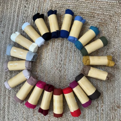 Y510– Foulard uni froissé - taupe - sans-taille